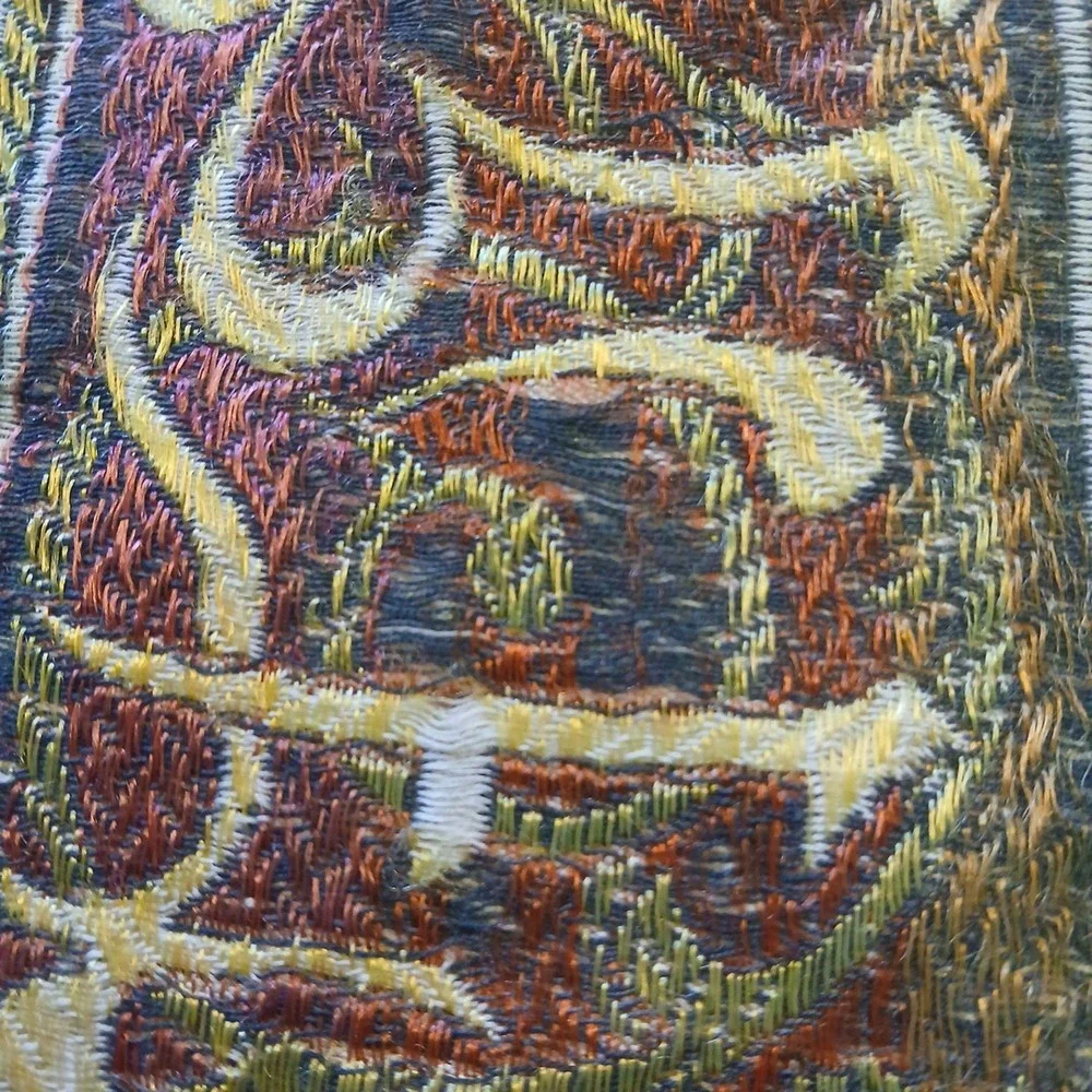 Vtg Spanish Moorish Wall Hanging/Throw/Tablecloth Silk‎ Tapestry  56